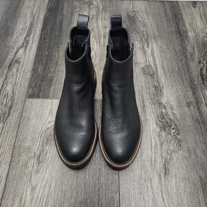 Nordstrom Textured Black Ankle Booties